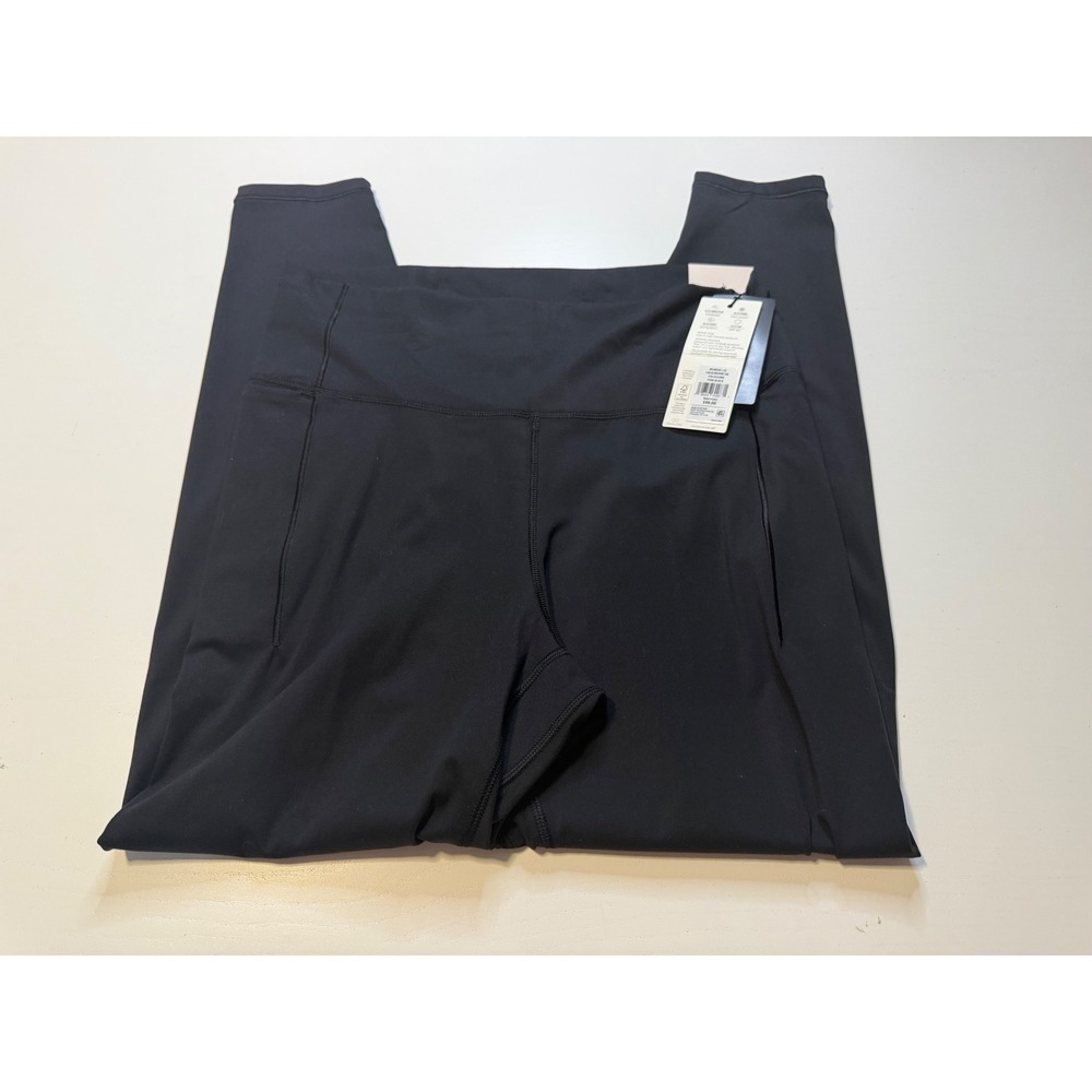 Calia Inspire HR 7/8 Legging Womens XL Pure Black WAX14202 High Rise Pockets